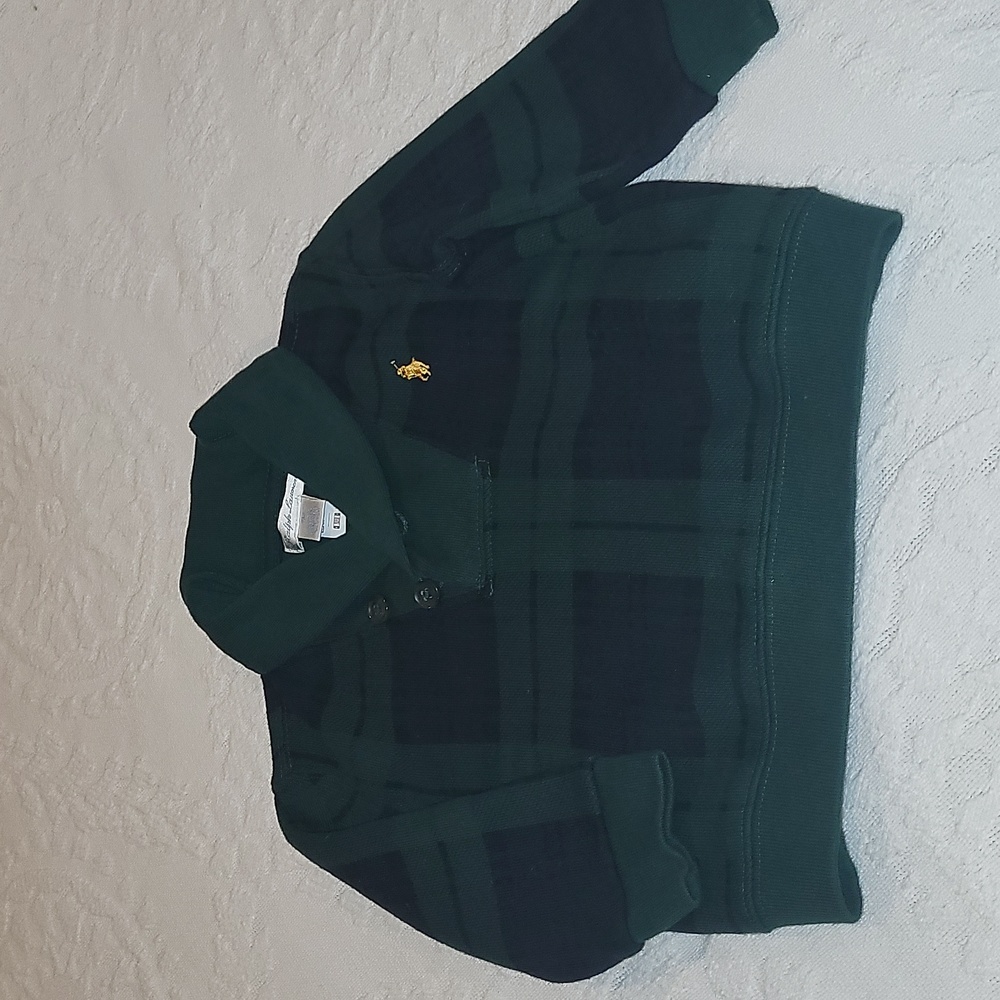 Polo Ralph Lauren infant boys fleece sweatshirt tartan plaid